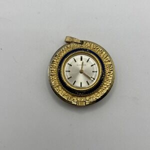 Vintage Bucherer Pendant Watch. Swiss. Victorian Picture On Back. New Battery.